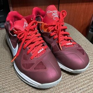 Size 10- Nike LeBron 9 Low Cherry